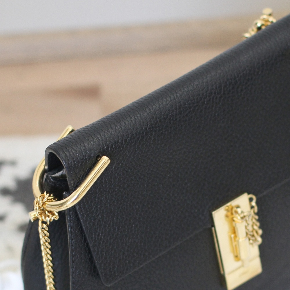 Chloe Black and Gold Shoulder Bag - Picture 4 of 6